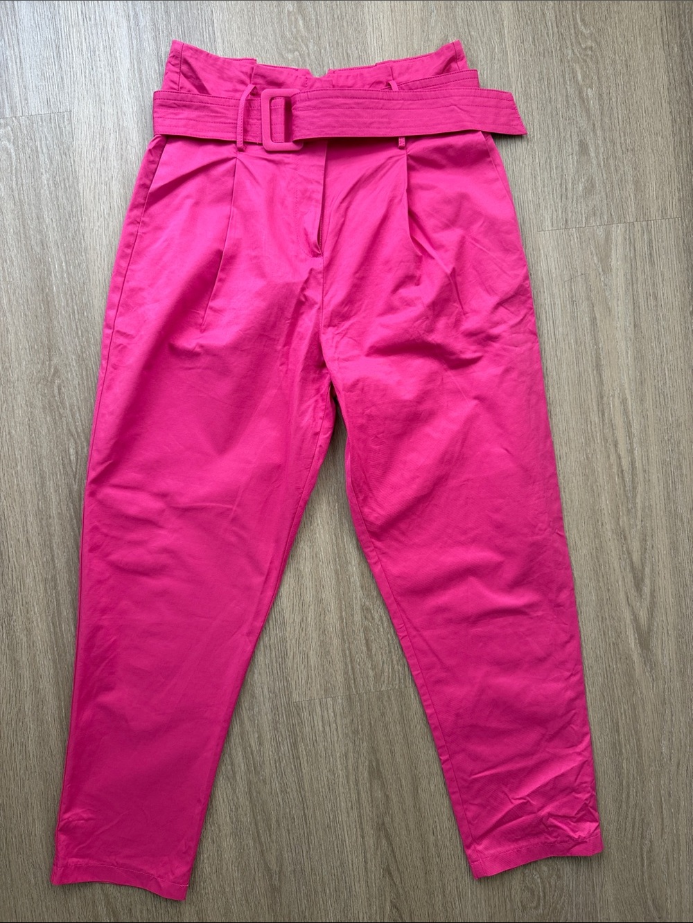Sfera Hot Pink High Rise Belted Tapered Pants EUR 38